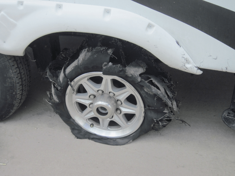 RV Tire blowout